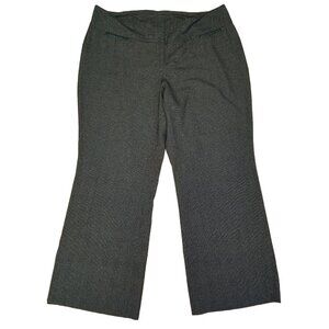 Lane Bryant Womens Micro Plaid Pants Brown Wide Leg Career Slacks Plus Size 20